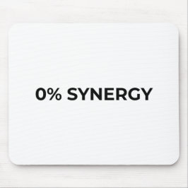 0% Synergy Minimalistische Typografische Muismat