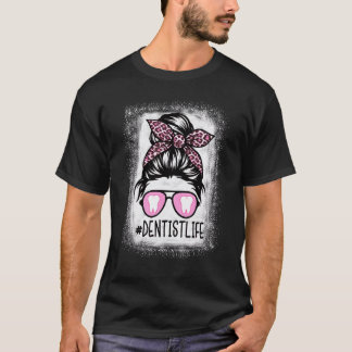 0 Tandartsleven Wanordeuze Knot Luipaard Gebleekt  T-shirt