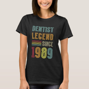 0 Tandheelkunde Legende 1989 36 Jaar Dokter 36e Ve T-shirt