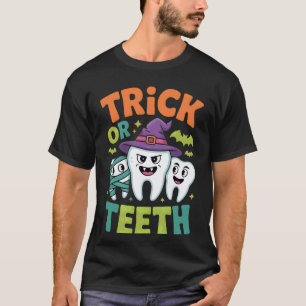 0 Trick or Tanden Tandarts Halloween Kostuum Grapp T-shirt