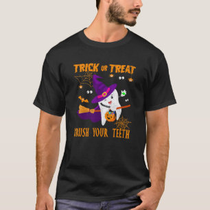 0 Trick Or Treat Poets je tanden Tandarts Hallowee T-shirt