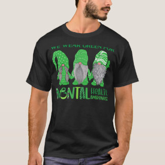 0 Trio Gnome In Mei dragen we groen voor geestelij T-shirt