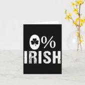 0% Vind ik leuk St Patricks Day Shamrock Clover Fa Kaart (Gele Bloem)
