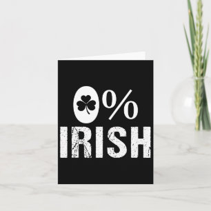 0% Vind ik leuk St Patricks Day Shamrock Clover Fa Kaart