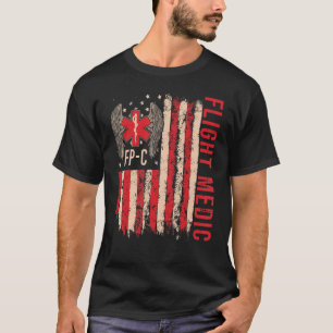 0 Vlucht Medic VS Amerikaanse Vlag Lucht Vliegtuig T-shirt