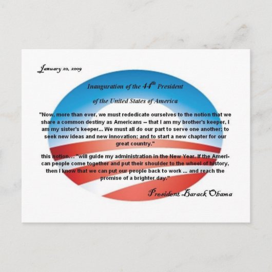 0bama O LOGO Briefkaart (Voorkant)