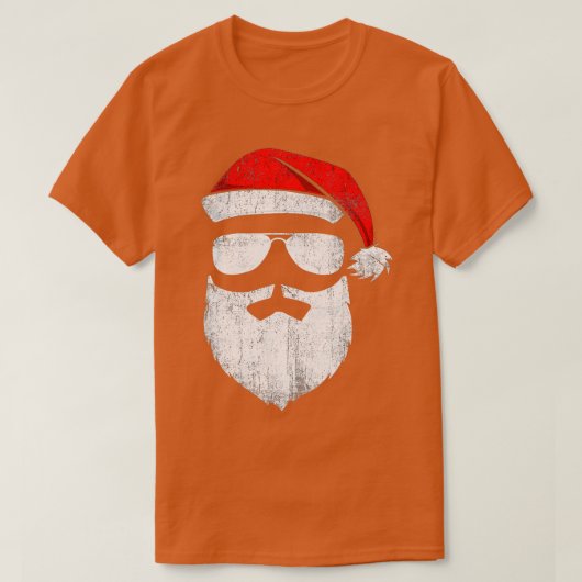 0Funny Santa Claus Face Sunbril met Pet Beard T-shirt (Design voorkant)