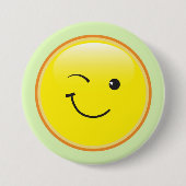0smiley_winking ronde button 7,6 cm (Voorkant)
