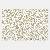 0th Birthday gold/White Random Number Pattern Inpakpapier Vel (Voorkant 2)