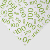 0th Birthday Green/White Random Number Patroon Tissuepapier (Detail)