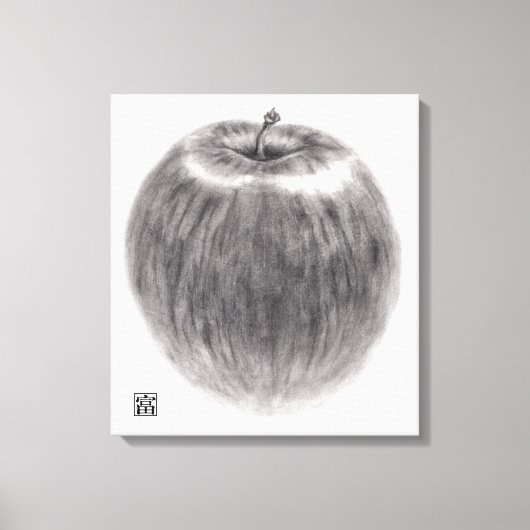 1個のりんご CANVAS AFDRUK (Voorkant)