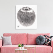 1個のりんご CANVAS AFDRUK (Insitu (Woonkamer))