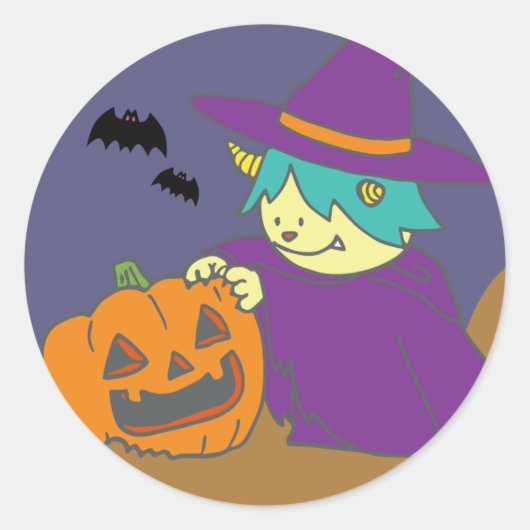 10月モンスターシール。 RONDE STICKER (Voorkant)