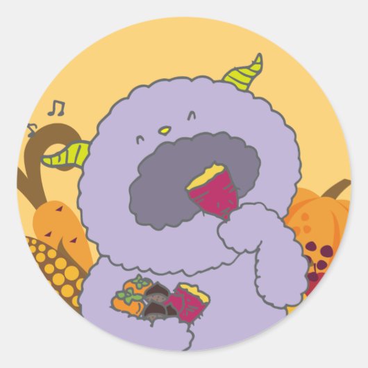 10月モンスターシール。 RONDE STICKER (Voorkant)