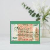 100000 miljoen briefkaart (Staand voorkant)