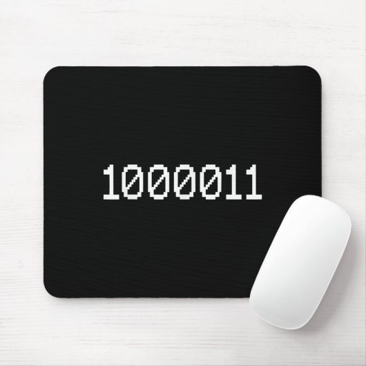 1000011 Binaire Code 67 Meme Computer Coderen Grap Muismat (Met muis)