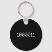 1000011 Binaire Code 67 Meme Computer Coderen Grap Sleutelhanger (Voorkant)