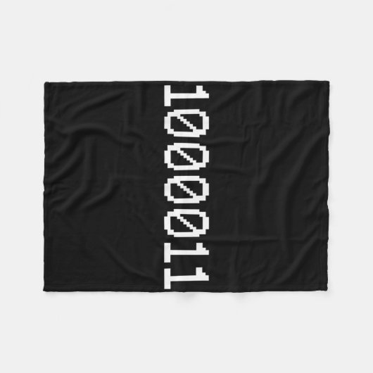 1000011 Binaire Code Voor 67 Grappige Tech Meme Co Fleece Deken (Voorkant (Horizontaal))