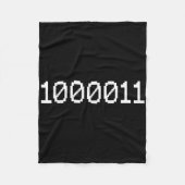1000011 Binaire Code Voor 67 Grappige Tech Meme Co Fleece Deken (Voorkant)