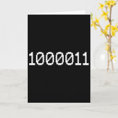 1000011 Binaire Code Voor 67 Grappige Tech Meme Co Kaart (Gele Bloem)