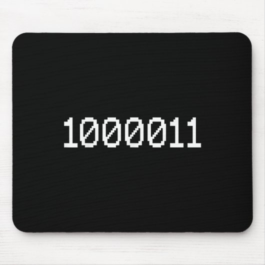 1000011 Binaire Code Voor 67 Grappige Tech Meme Co Muismat (Voorkant)