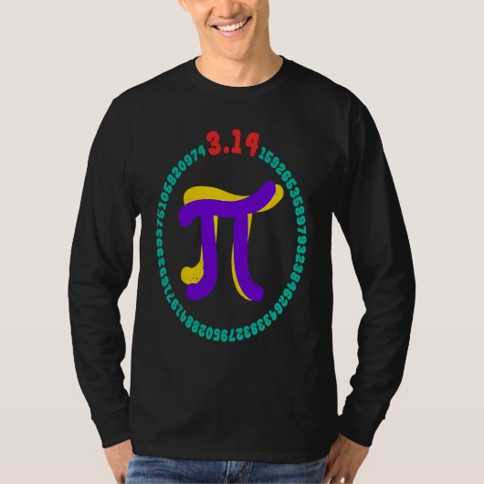 10000 Digits Pi Sign Math Mathematics Pi Day Nerd  T-shirt (Voorkant)