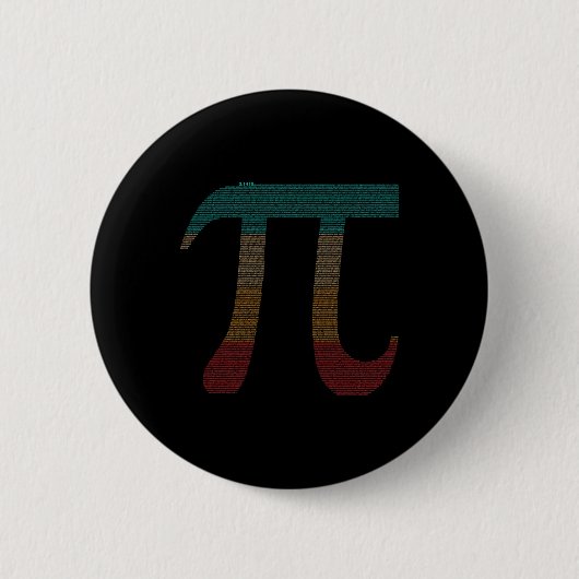 10000 Digits Pi-teken - Wiskunde wiskunde - Ronde Button 5,7 Cm (Voorkant)