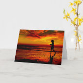 10006 Malibu, de zeemeeuw van het Strand van CA Kaart (Gele Bloem)