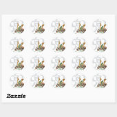 10007.kabuto japanese samurai ronde sticker (Vel)