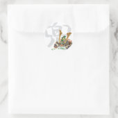 10007.kabuto japanese samurai ronde sticker (Tas)