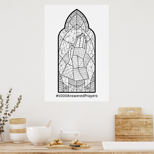 1000 antwoordgebeden tracker poster (Keuken)