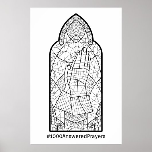 1000 antwoordgebeden tracker poster (Voorkant)