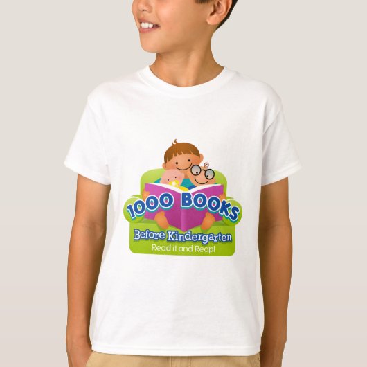 1000 boeken voor de kleuterschool t-shirt (Voorkant)