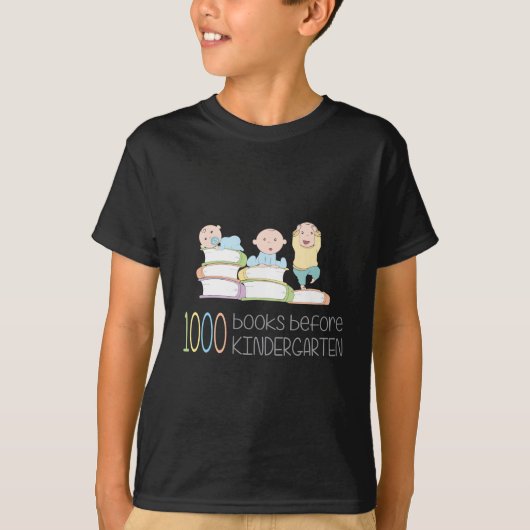 1000 boeken voor de kleuterschool t-shirt (Voorkant)