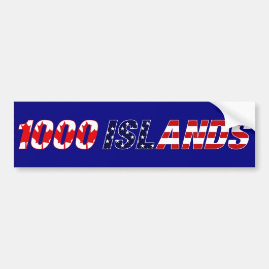 1000 Bumpersticker op de eilanden (Voorkant)