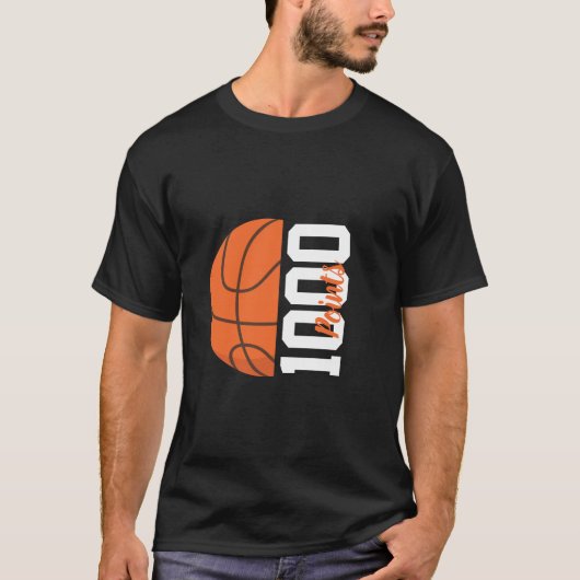 1000 Career Points Basketball Player Team Men's T-shirt (Voorkant)
