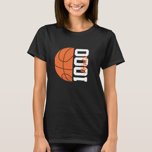 1000 Career Points Basketball Player Team Women's T-shirt (Voorkant)