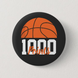 1000 Career Points Scorer Basketbal Middelbare Sch Ronde Button 5,7 Cm