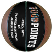 1000 Career Points Scorer Foto Speler Team Basketbal (Verticaal)