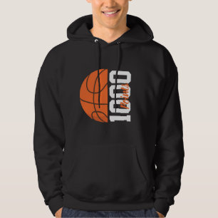 1000 Carrièrepunten Basketbal Speler Team Heren Hoodie