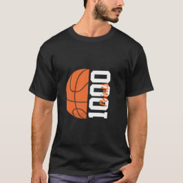 1000 Carrièrepunten Basketbal Speler Team Heren T-shirt