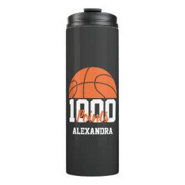 1000 Carrièrepunten Scorer Basketbalspeler Team Thermosbeker