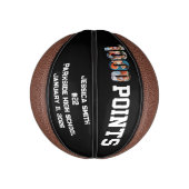 1000 Carrièrepunten Scorer Foto Speler Team Basketbal (Verticaal)