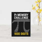 1000 Cijfers Van Pi Geheugen Uitdaging - Pi Dag  Kaart (Gele Bloem)