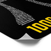 1000 cijfers van PI Memory Challenge - PI Day Poster (Hoek)