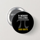 1000 cijfers van PI Memory Challenge - PI Day Ronde Button 5,7 Cm (Voorkant /achterkant)