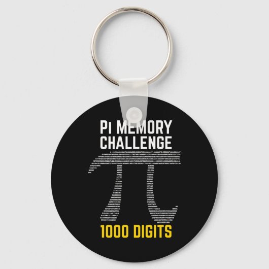 1000 cijfers van PI Memory Challenge - PI Day Sleutelhanger (Voorkant)