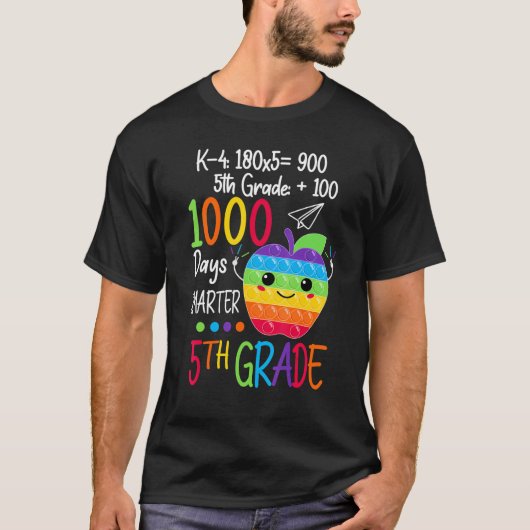1000 days of school 5th Grade Teacher 1000 Days Sm T-shirt (Voorkant)