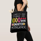 1000 Days Smarter Fifth 5th Grade Teacher Student Tote Bag (Dichtbij)