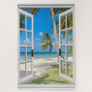 1000-delige kustthema strandtafereel uniek legpuzzel